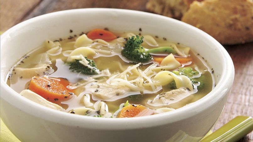 Sopa italiana con pollo